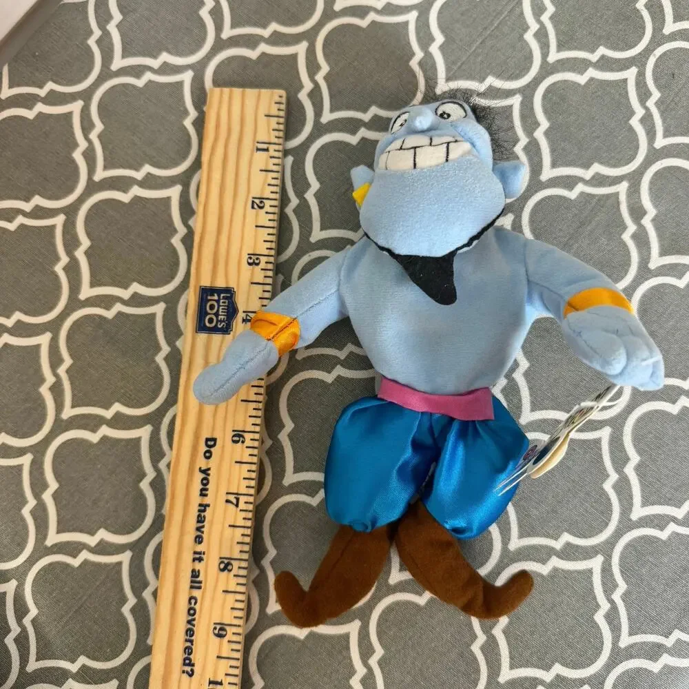 VTG Disney Aladdin Genie Bean Bag Plush Toy Stuffed Animal Collectable Gift Blue